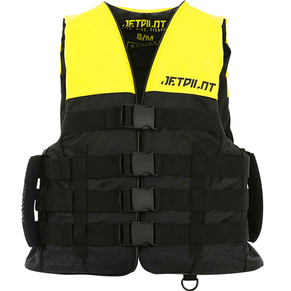 Jetpilot Strike gilet de sauvetage 50N nylon jaune avec poignées super adhérentes 4