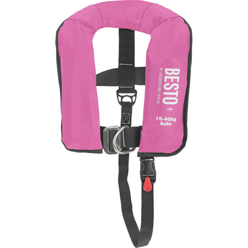 Besto gilet de sauvetage automatique basique 15-40 kg junior rose foto 1