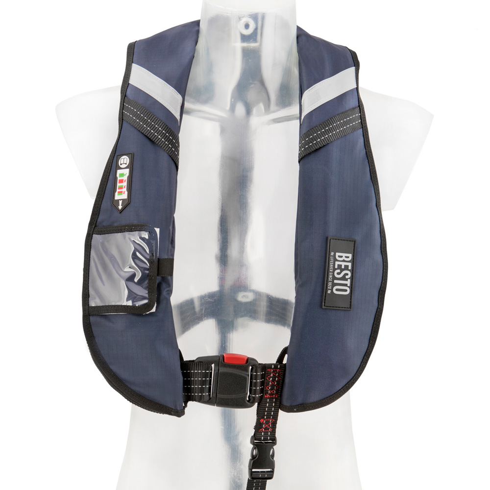 Besto gilet de sauvetage 300N antistatique - ignifuge A/W ISO jaune bleu navy foto 1