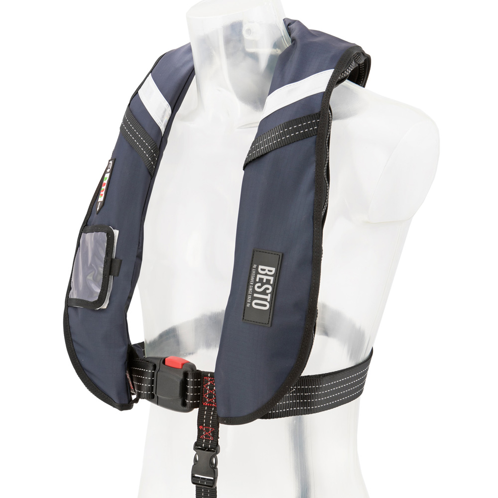 Besto gilet de sauvetage 300N antistatique - ignifuge A/W ISO jaune bleu navy 2