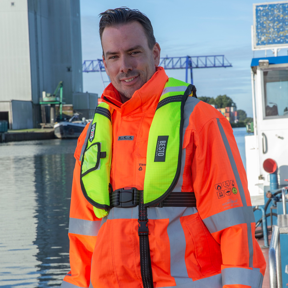 Besto gilet de sauvetage 300N antistatique - ignifuge A/W ISO jaune 5