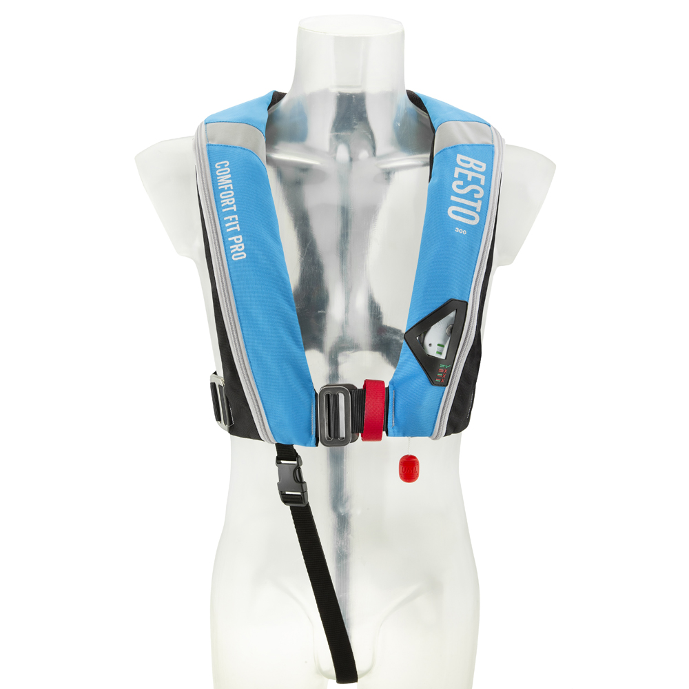 Besto Comfort Fit Pro gilet de sauvetage automatique 300N bleu/noir avec harnais foto 1