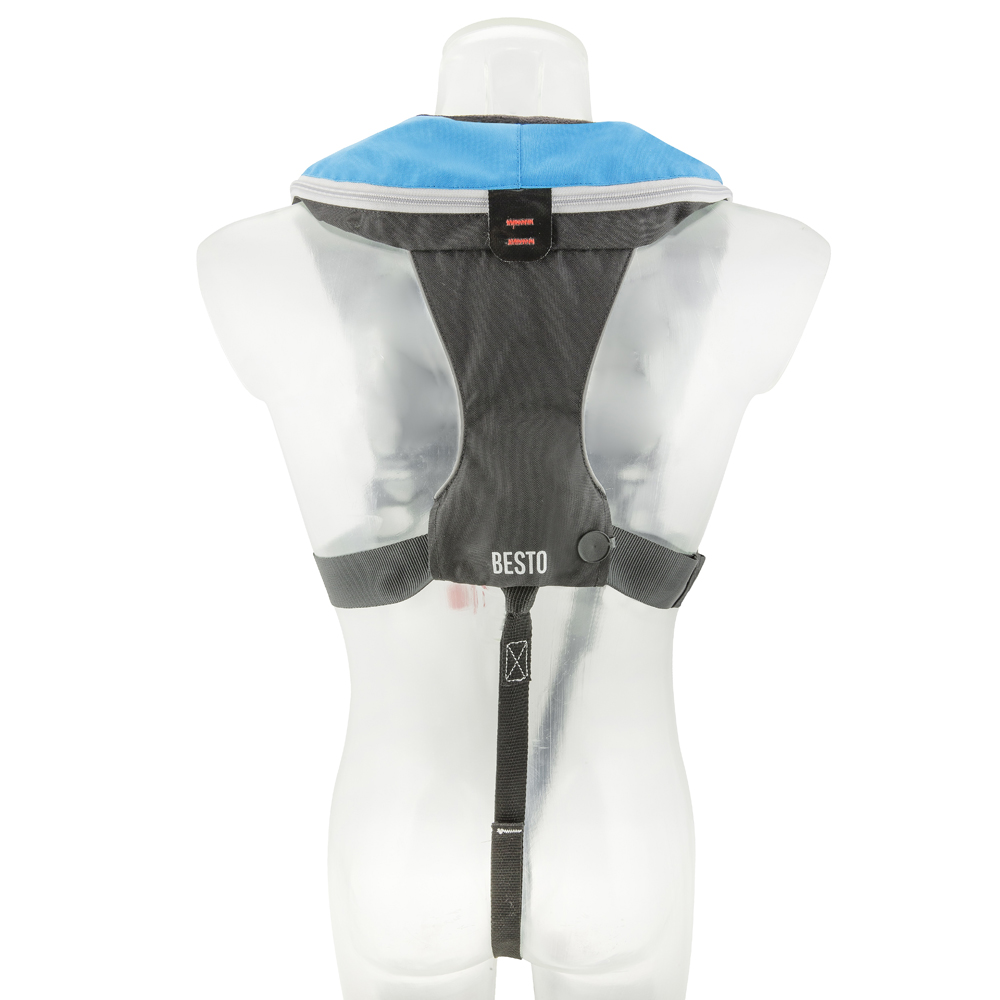Besto Comfort Fit Pro gilet de sauvetage automatique 300N bleu/noir avec harnais 2