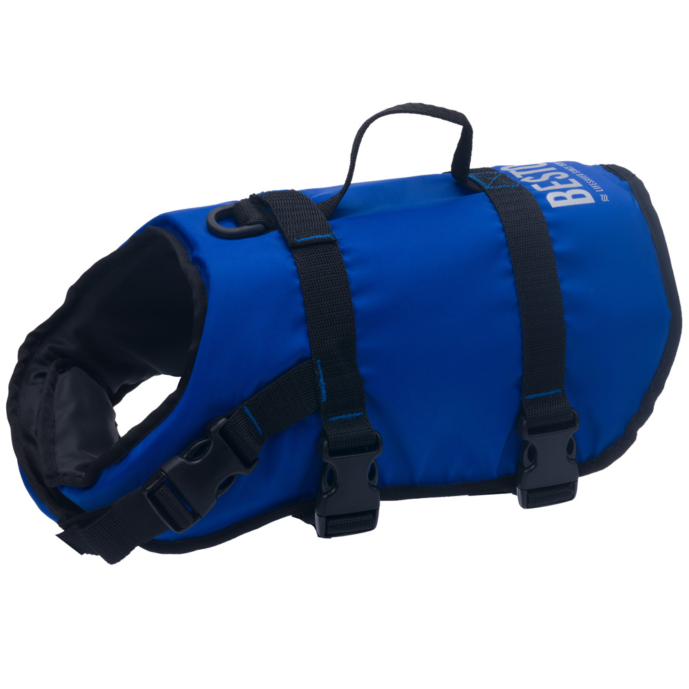 gilet de sauvetage pour chien bleu