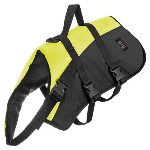 gilet de sauvetage chien deluxe jaune