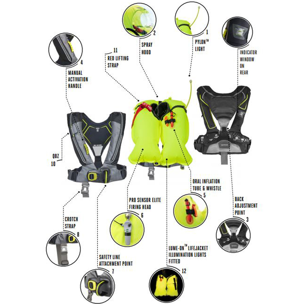 Spinlock Deckvest 6D 275N gilet de sauvetage gris avec quick release 4